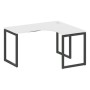 Metal System Quattro 4x4 40БО.СА-3 Пр (Белый/Черный) Стол криволинейный правый на О-образном м/к
