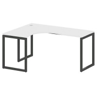 Metal System Quattro 4x4 40БО.СА-4 Л (Белый/Черный) Стол криволинейный левый на О-образном м/к