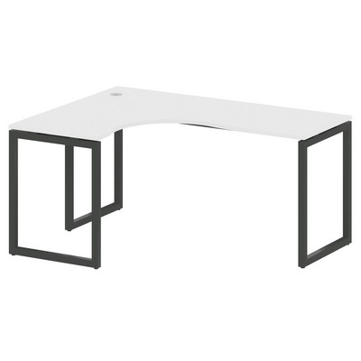 Metal System Quattro 4x4 40БО.СА-4 Л (Белый/Антрацит) Стол криволинейный левый на О-образном м/к