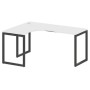 Metal System Quattro 4x4 40БО.СА-4 Л (Белый/Антрацит) Стол криволинейный левый на О-образном м/к