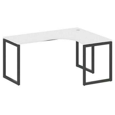 Metal System Quattro 4x4 40БО.СА-4 Пр (Белый/Антрацит) Стол криволинейный правый на О-образном м/к