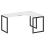 Metal System Quattro 4x4 40БО.СА-4 Пр (Белый/Антрацит) Стол криволинейный правый на О-образном м/к