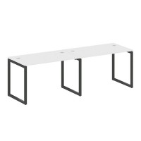 Metal System Quattro 4x4 40БО.СМ-2.2 (Белый/Черный) Рабочая станция на 2 раб.места на О-образном м/к