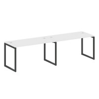 Metal System Quattro 4x4 40БО.СМ-2.3 (Белый/Черный) Рабочая станция на 2 раб.места на О-образном м/к