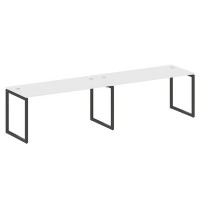 Metal System Quattro 4x4 40БО.СМ-2.4 (Белый/Черный) Рабочая станция на 2 раб.места на О-образном м/к