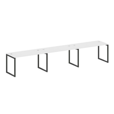 Metal System Quattro 4x4 40БО.СМ-3.3 (Белый/Антрацит) Рабочая станция на 3 раб.места на О-образном м/к