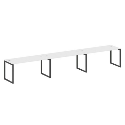 Metal System Quattro 4x4 40БО.СМ-3.4 (Белый/Антрацит) Рабочая станция на 3 раб.места на О-образном м/к