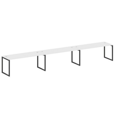 Metal System Quattro 4x4 40БО.СМ-3.5 (Белый/Антрацит) Рабочая станция на 3 раб.места на О-образном м/к