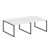 Metal System Quattro 4x4 40БО.СМ-4.2 (Белый/Черный) Рабочая станция на 4 раб.места на О-образном м/к