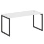 Metal System Quattro 4x4 40БО.СП-4 (Белый/Черный) Стол письменный на О-образном м/к