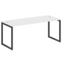 Metal System Quattro 4x4 40БО.СП-5 (Белый/Черный) Стол письменный на О-образном м/к