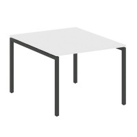 Metal System Quattro 4x4 40БП.ПРГ-1.1 (Белый/Черный) Переговорный стол, 1 столешница на П-образном м/к