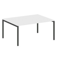 Metal System Quattro 4x4 40БП.ПРГ-1.4 (Белый/Черный) Переговорный стол, 1 столешница на П-образном м/к