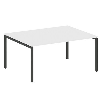 Metal System Quattro 4x4 40БП.ПРГ-1.4 (Белый/Черный) Переговорный стол, 1 столешница на П-образном м/к