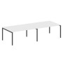 Metal System Quattro 4x4 40БП.ПРГ-2.4 (Белый/Антрацит) Переговорный стол, 2 столешницы на П-образном м/к