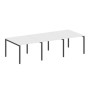 Metal System Quattro 4x4 40БП.ПРГ-3.1 (Белый/Антрацит) Переговорный стол, 3 столешницы на П-образном м/к