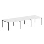 Metal System Quattro 4x4 40БП.ПРГ-3.2 (Белый/Черный) Переговорный стол, 3 столешницы на П-образном м/к