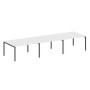 Metal System Quattro 4x4 40БП.ПРГ-3.3 (Белый/Антрацит) Переговорный стол, 3 столешницы на П-образном м/к