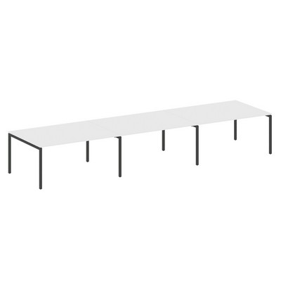 Metal System Quattro 4x4 40БП.ПРГ-3.4 (Белый/Антрацит) Переговорный стол, 3 столешницы на П-образном м/к