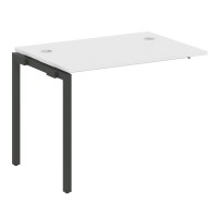 Metal System Quattro 4x4 40БП.ПРС-СП-1.1 (Белый/Черный) Проходной наборный элемент рабочей станции на П-образном м/к