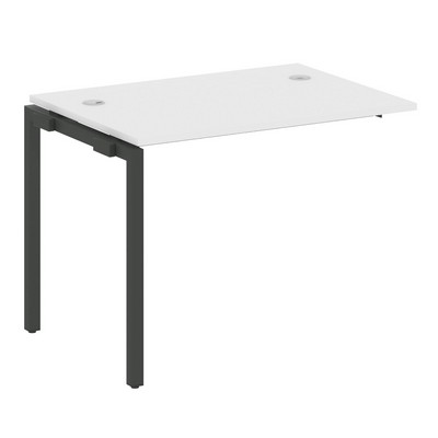 Metal System Quattro 4x4 40БП.ПРС-СП-1.1 (Белый/Черный) Проходной наборный элемент рабочей станции на П-образном м/к