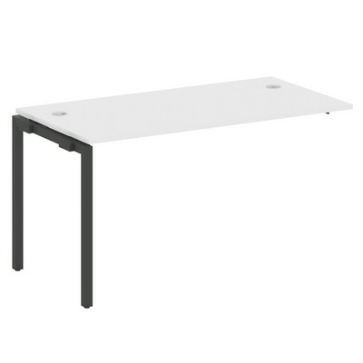 Metal System Quattro 4x4 40БП.ПРС-СП-1.3 (Белый/Черный) Проходной наборный элемент рабочей станции на П-образном м/к