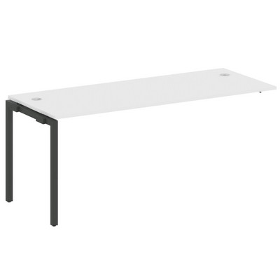 Metal System Quattro 4x4 40БП.ПРС-СП-1.5 (Белый/Антрацит) Проходной наборный элемент рабочей станции на П-образном м/к