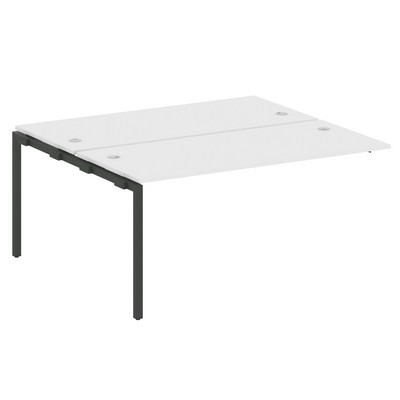 Metal System Quattro 4x4 40БП.ПРС-СП-2.4 (Белый/Черный) Проходной наборный элемент рабочей станции на П-образном м/к