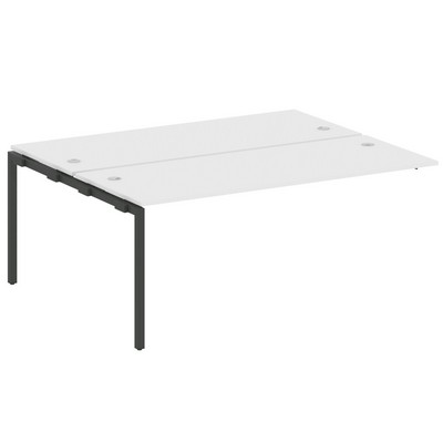 Metal System Quattro 4x4 40БП.ПРС-СП-2.5 (Белый/Антрацит) Проходной наборный элемент рабочей станции на П-образном м/к