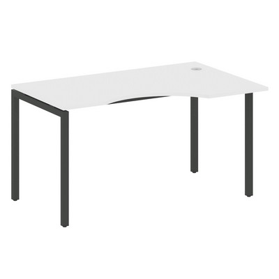 Metal System Quattro 4x4 40БП.СА-2 Пр (Белый/Антрацит) Стол криволинейный правый на П-образном м/к