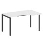 Metal System Quattro 4x4 40БП.СА-2 Пр (Белый/Антрацит) Стол криволинейный правый на П-образном м/к