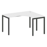 Metal System Quattro 4x4 40БП.СА-3 Пр (Белый/Черный) Стол криволинейный правый на П-образном м/к
