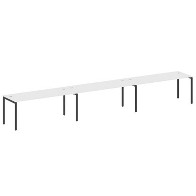 Metal System Quattro 4x4 40БП.СМ-3.5 (Белый/Черный) Рабочая станция на 3 раб.места на П-образном м/к