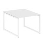 Metal System Quattro 4x4 40БО.ПРГ-1.1 (Белый/Белый) Переговорный стол, 1 столешница на О-образном м/к