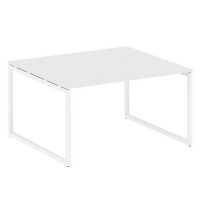 Metal System Quattro 4x4 40БО.ПРГ-1.3 (Белый/Белый) Переговорный стол, 1 столешница на О-образном м/к