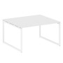 Metal System Quattro 4x4 40БО.ПРГ-1.3 (Белый/Белый) Переговорный стол, 1 столешница на О-образном м/к