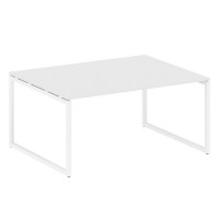 Metal System Quattro 4x4 40БО.ПРГ-1.4 (Белый/Белый) Переговорный стол, 1 столешница на О-образном м/к