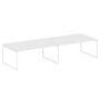Metal System Quattro 4x4 40БО.ПРГ-2.5 (Белый/Белый) Переговорный стол, 2 столешницы на О-образном м/к