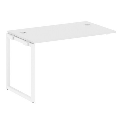 Metal System Quattro 4x4 40БО.ПРС-СП-1.2 (Белый/Белый) Проходной наборный элемент рабочей станции на О-образном м/к