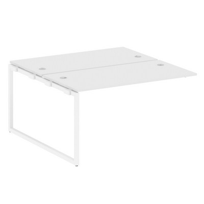 Metal System Quattro 4x4 40БО.ПРС-СП-2.3 (Белый/Белый) Проходной наборный элемент рабочей станции на О-образном м/к