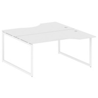 Metal System Quattro 4x4 40БО.РАС-СА-2.1 (Белый/Белый) Рабочая станция криволинейная на О-образном м/к