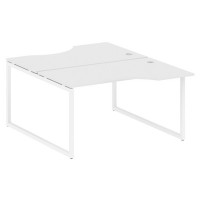 Metal System Quattro 4x4 40БО.РАС-СА-2.2 (Белый/Белый) Рабочая станция криволинейная на О-образном м/к