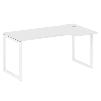 Metal System Quattro 4x4 40БО.СА-1 Пр (Белый/Белый) Стол криволинейный правый на О-образном м/к