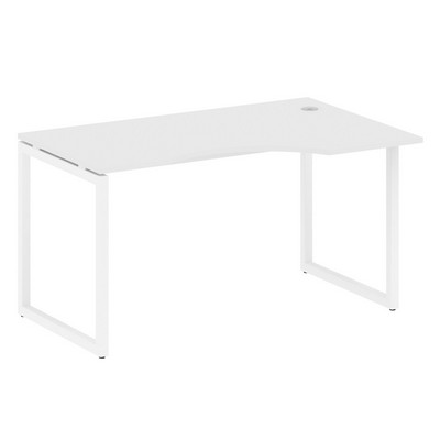 Metal System Quattro 4x4 40БО.СА-2 Пр (Белый/Белый) Стол криволинейный правый на О-образном м/к