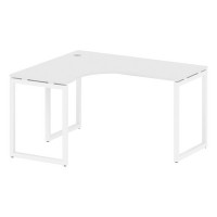 Metal System Quattro 4x4 40БО.СА-3 Л (Белый/Белый) Стол криволинейный левый на О-образном м/к