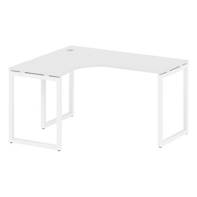 Metal System Quattro 4x4 40БО.СА-3 Л (Белый/Белый) Стол криволинейный левый на О-образном м/к