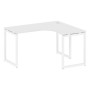 Metal System Quattro 4x4 40БО.СА-3 Пр (Белый/Белый) Стол криволинейный правый на О-образном м/к