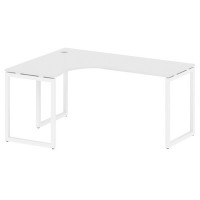 Metal System Quattro 4x4 40БО.СА-4 Л (Белый/Белый) Стол криволинейный левый на О-образном м/к