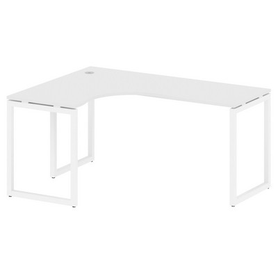 Metal System Quattro 4x4 40БО.СА-4 Л (Белый/Белый) Стол криволинейный левый на О-образном м/к