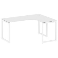 Metal System Quattro 4x4 40БО.СА-4 Пр (Белый/Белый) Стол криволинейный правый на О-образном м/к